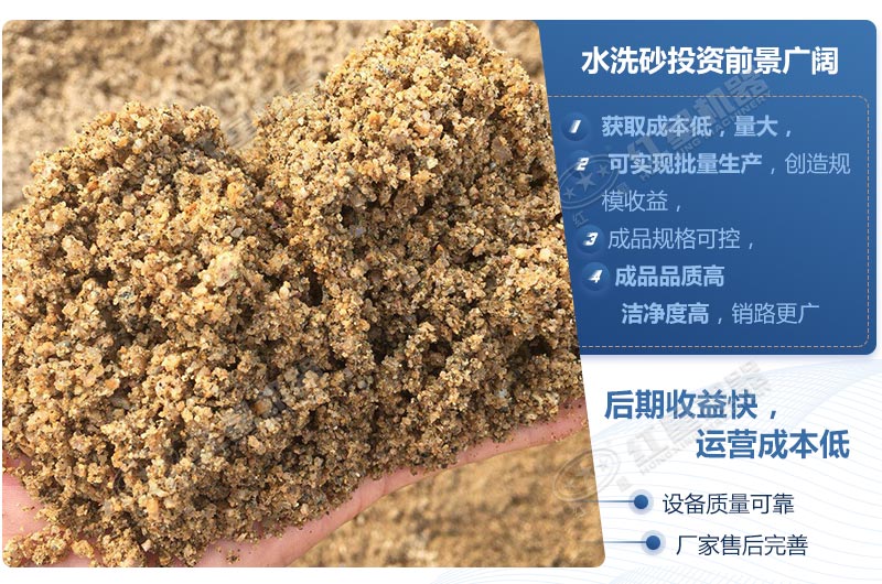石粉水洗砂優(yōu)勢多，前景廣闊